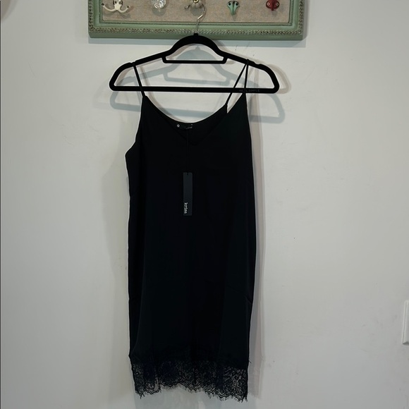 KRISA REVOLVE Sexy Little Mini Black Slip Dress with Lace Hem small new w tags - Picture 2 of 5